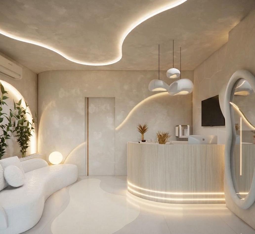 تصميم استقبال عيادات مودرن - شركة Ibuilding